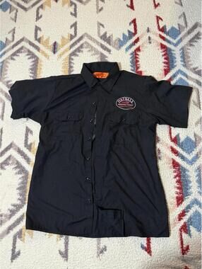 Fireball Whiskey Shirt  Large Dickies Black Red Hot Devil Logo Work